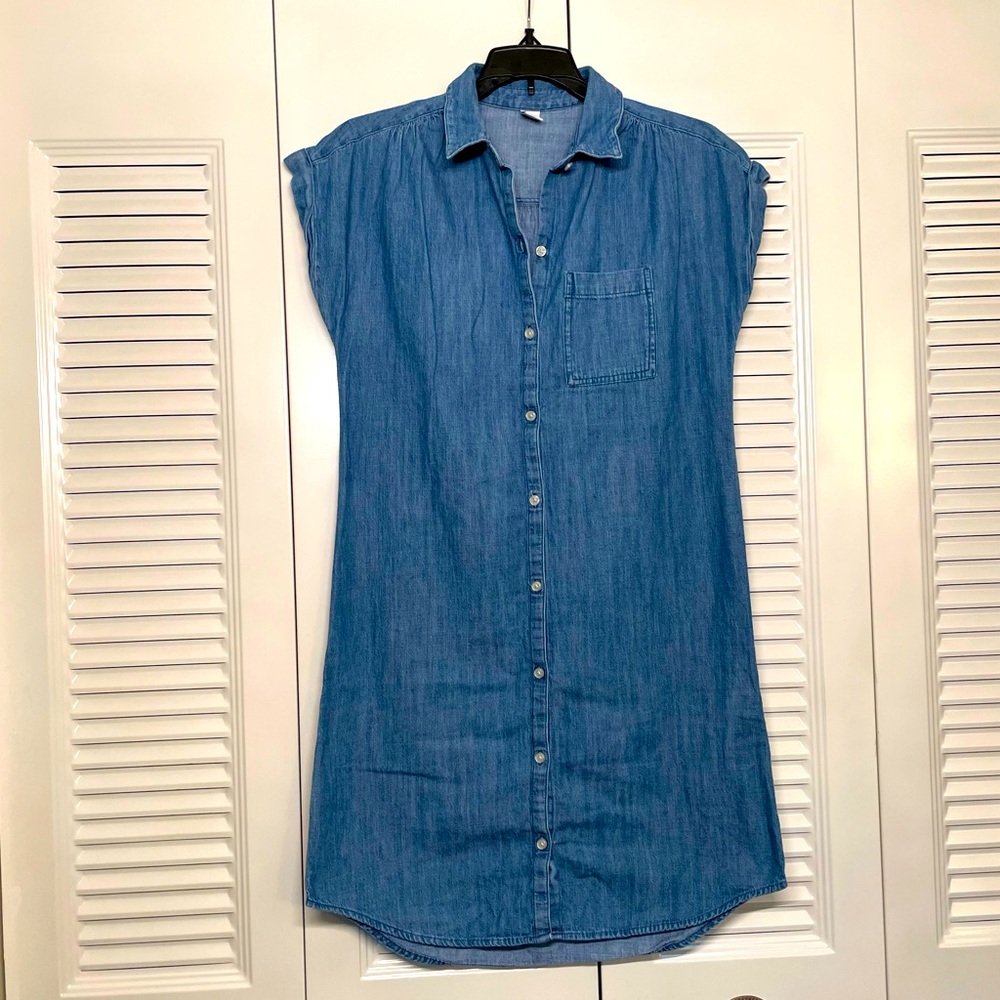 Chambray Sleeveless Dress